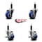 Service Caster 3'' Blue Poly Wheel Swivel 1'' Expanding Stem Caster Set 2 Brakes, 4PK SCC-EX20S314-PPUB-BLUE-2-TLB-2-1 - alternate 2